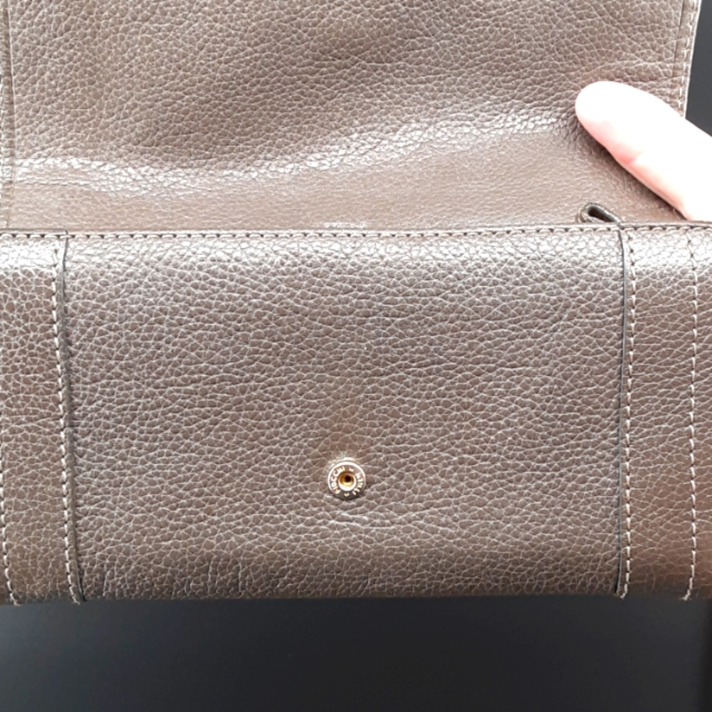 CHLOE PARATY CALFSKIN BROWN LEATHER LONG CONTINENTAL WALLET - Picture 4 of 16
